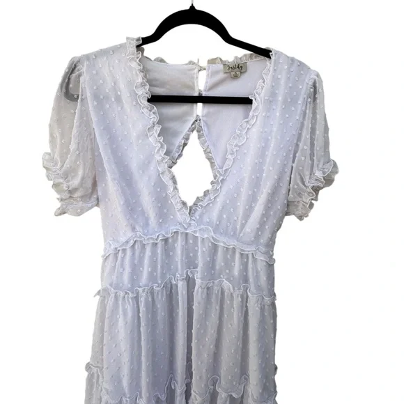 Justify White Swiss Dot Dress size XL - Picture 6 of 8